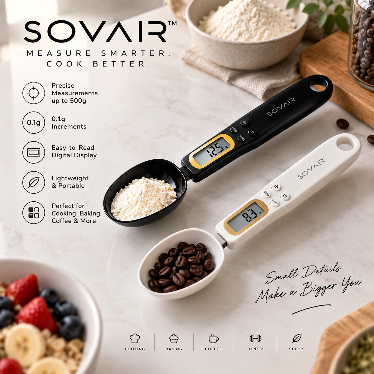 SOVAIR™ SmartMeasure Digital Spoon Scale